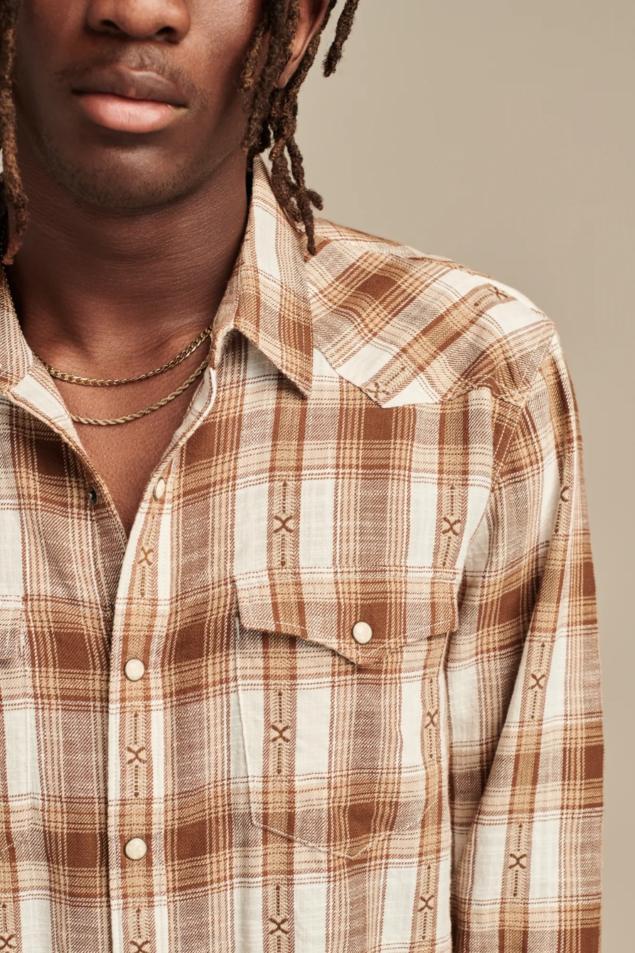 DOBBY WESTERN LONG SLEEVE SHIRT, image 2