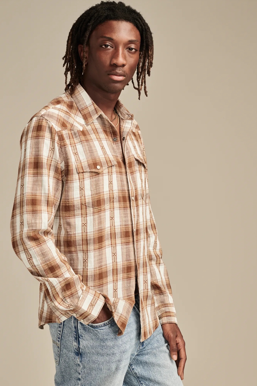 DOBBY WESTERN LONG SLEEVE SHIRT, image 3