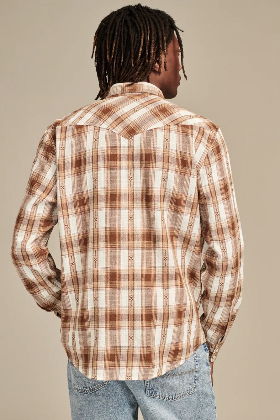 DOBBY WESTERN LONG SLEEVE SHIRT, image 4