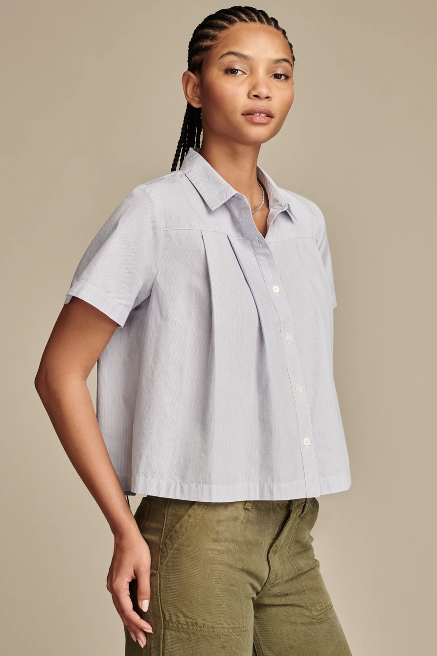 PLEATED BUTTON-DOWN SHIRT, image 3
