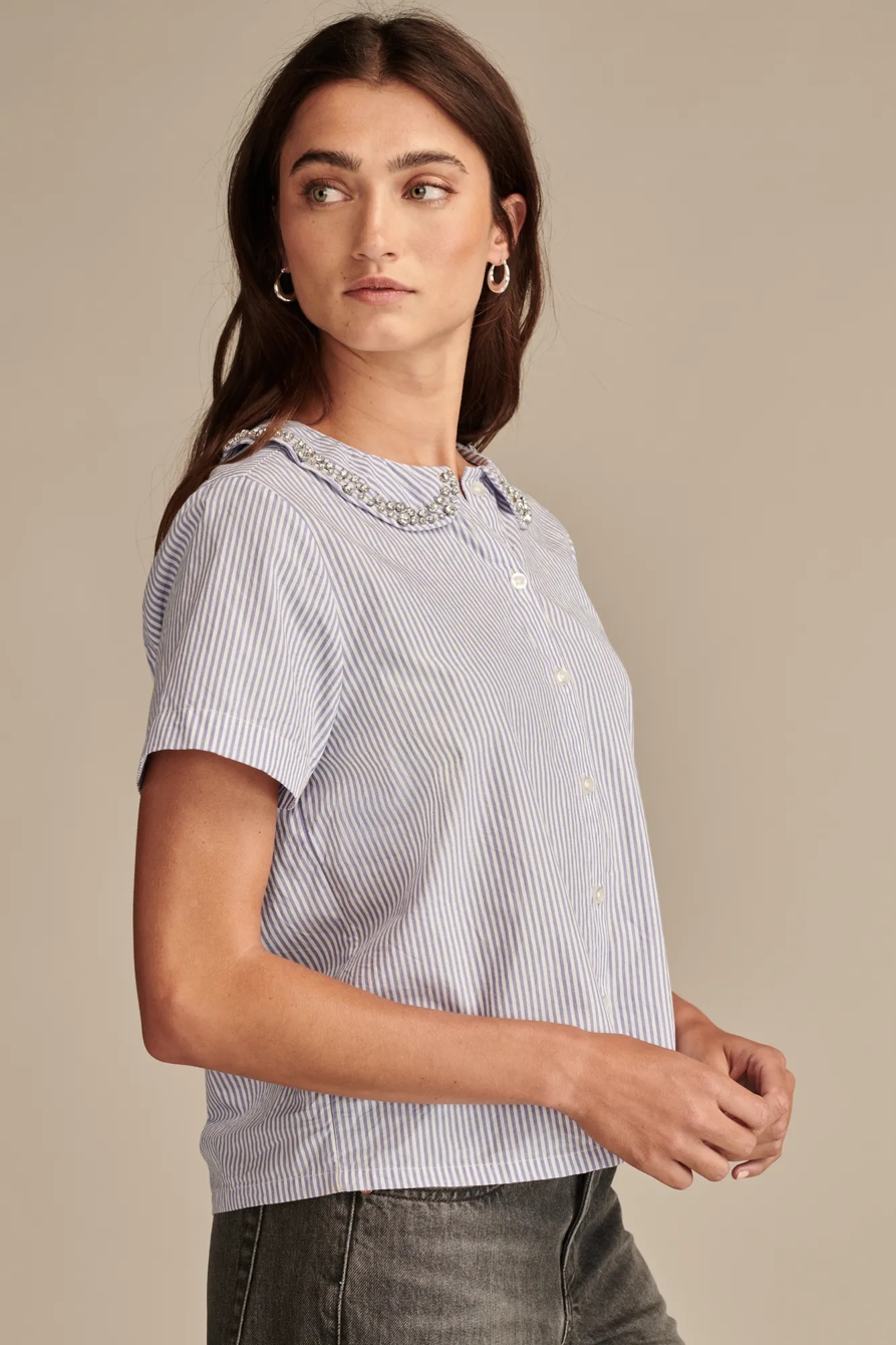STRIPED EMBELLISHED SHIRT, image 3