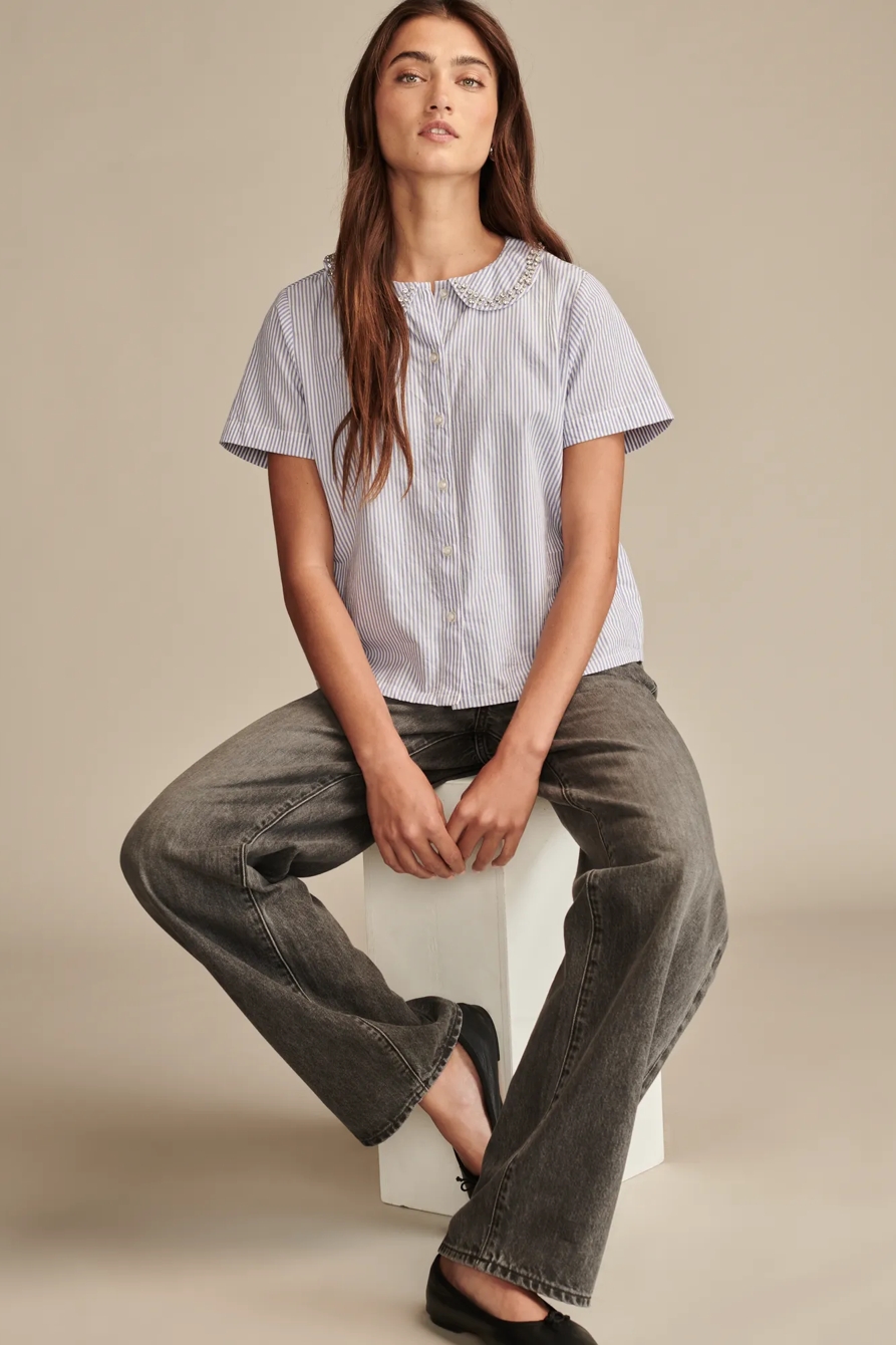 STRIPED EMBELLISHED SHIRT, image 5