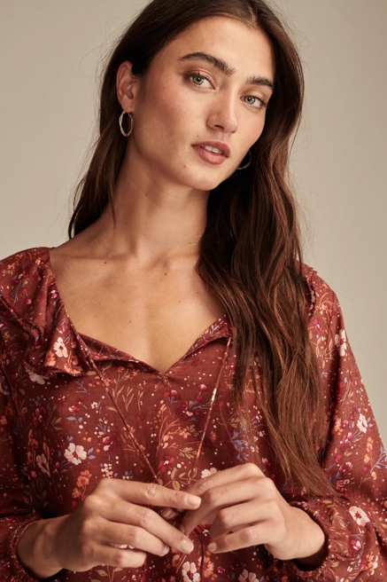 RUFFLE COLLARED BLOUSE, image 2