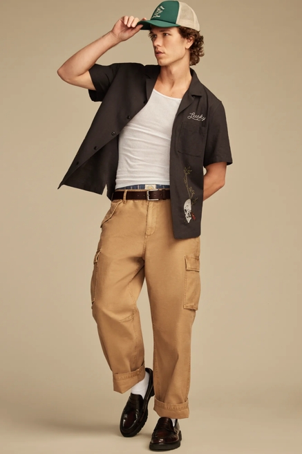 EMBROIDERED CAMP COLLAR SHIRT, image 4