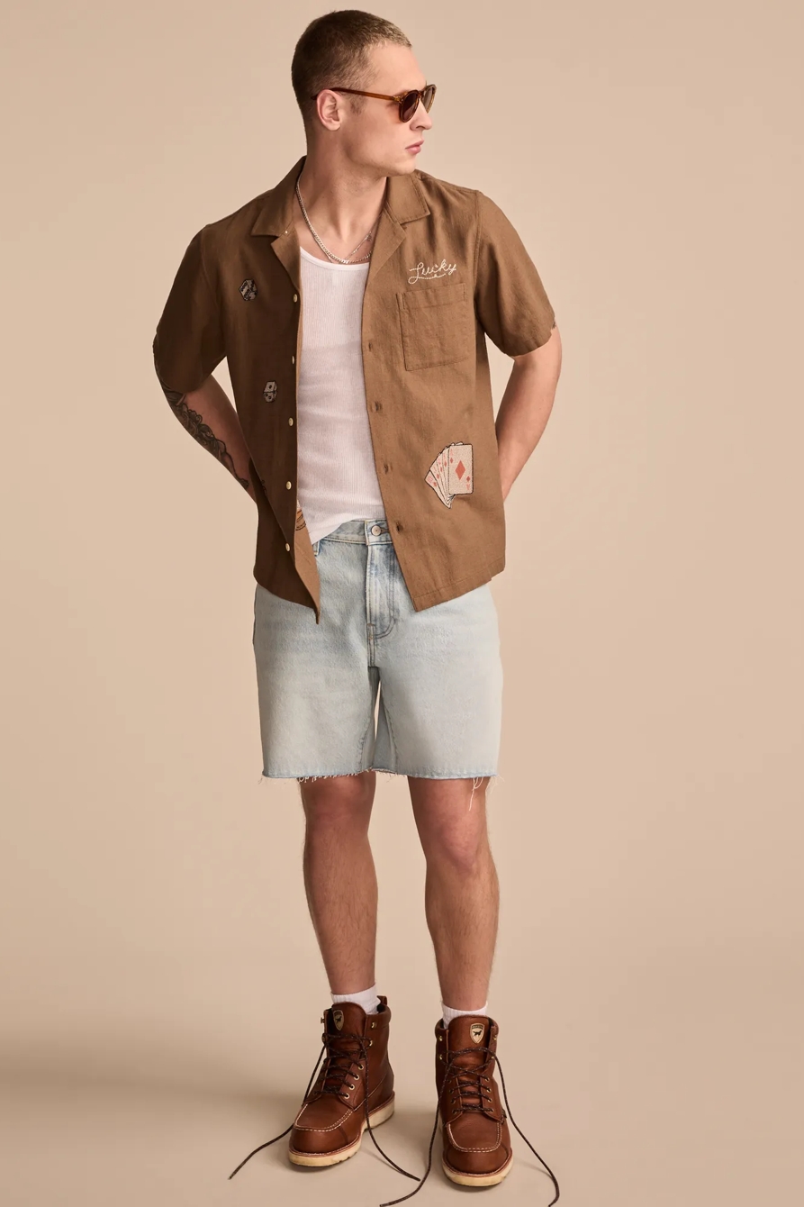 EMBROIDERED CAMP COLLAR SHIRT, image 3