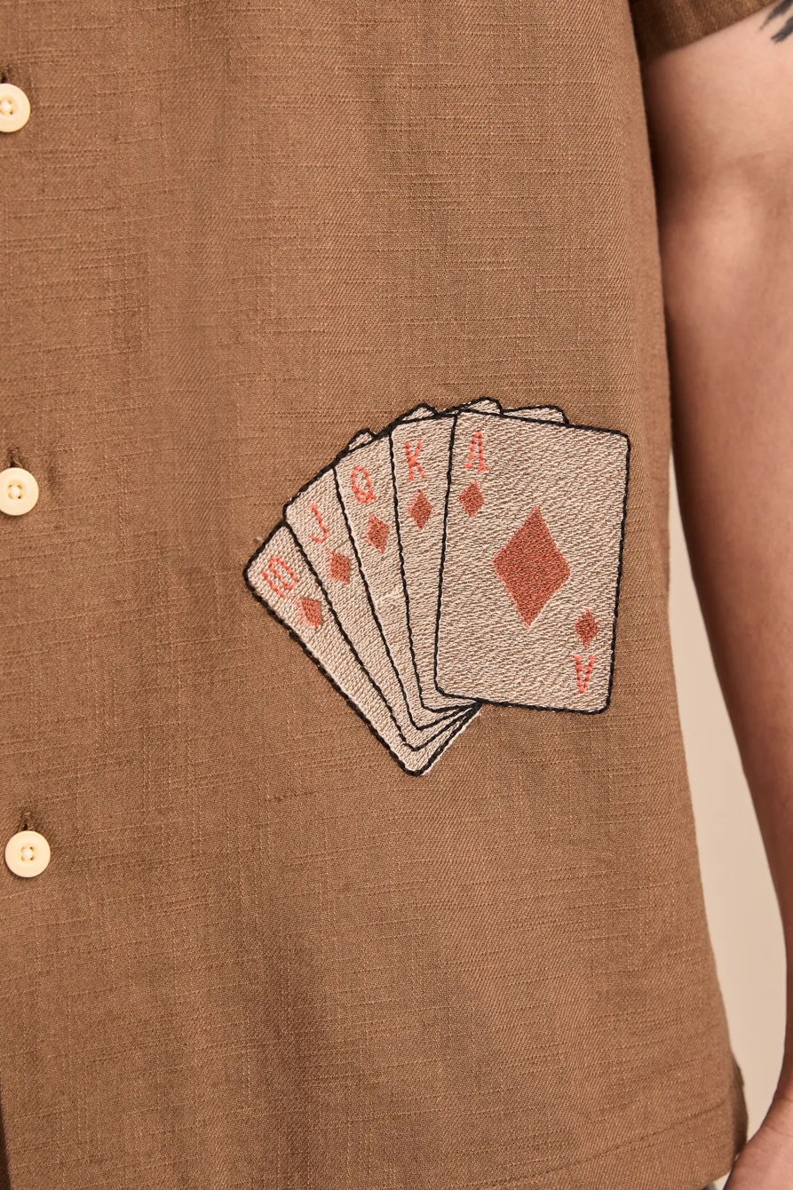 EMBROIDERED CAMP COLLAR SHIRT, image 5