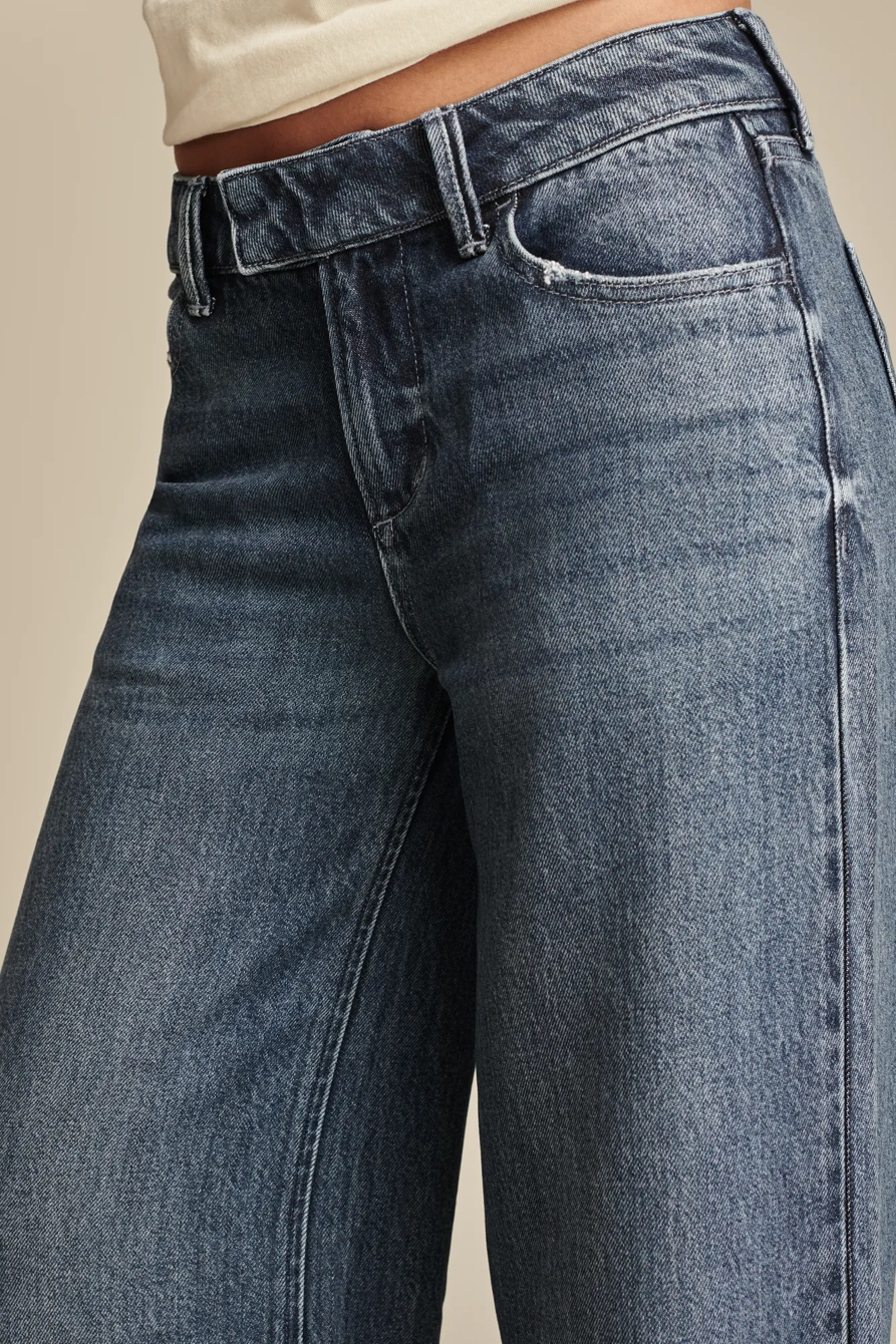 WIDE LEG LIQUID DENIM LUXE PALAZZO, image 4