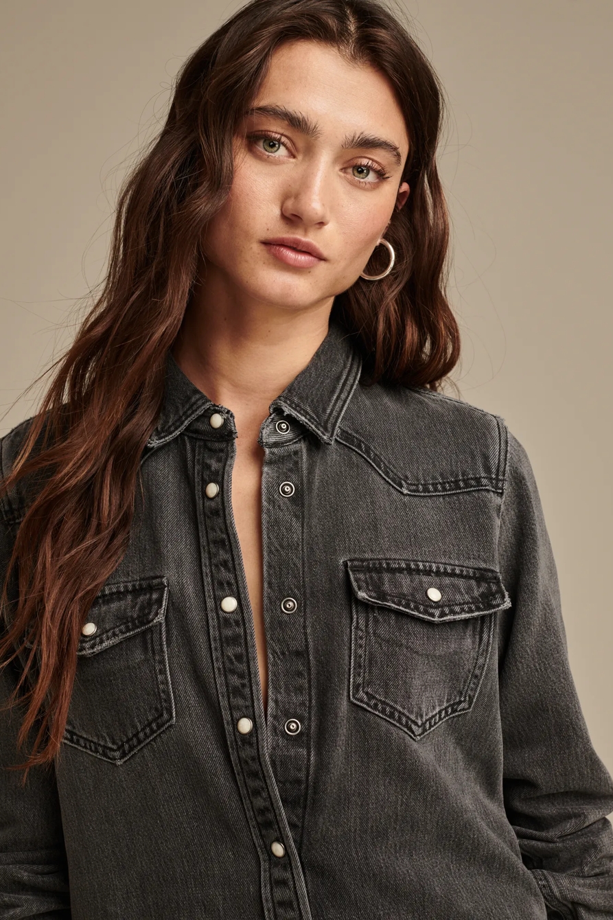 DENIM SHIRT DRESS, image 3