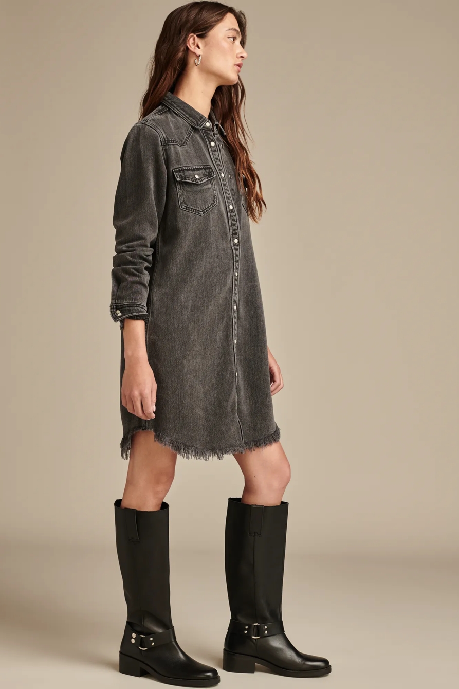 DENIM SHIRT DRESS, image 4