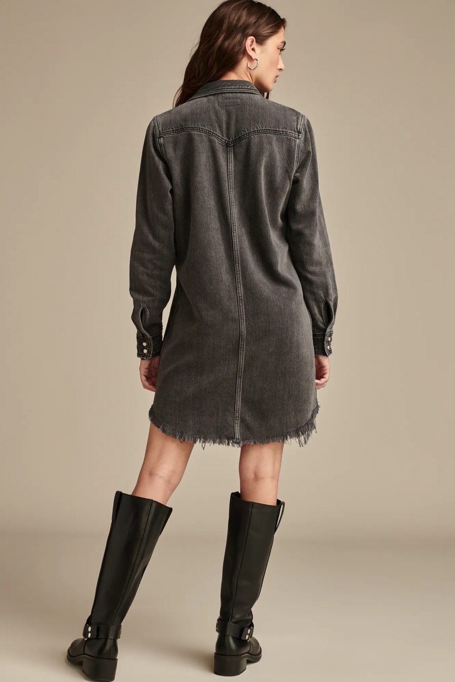 DENIM SHIRT DRESS, image 5