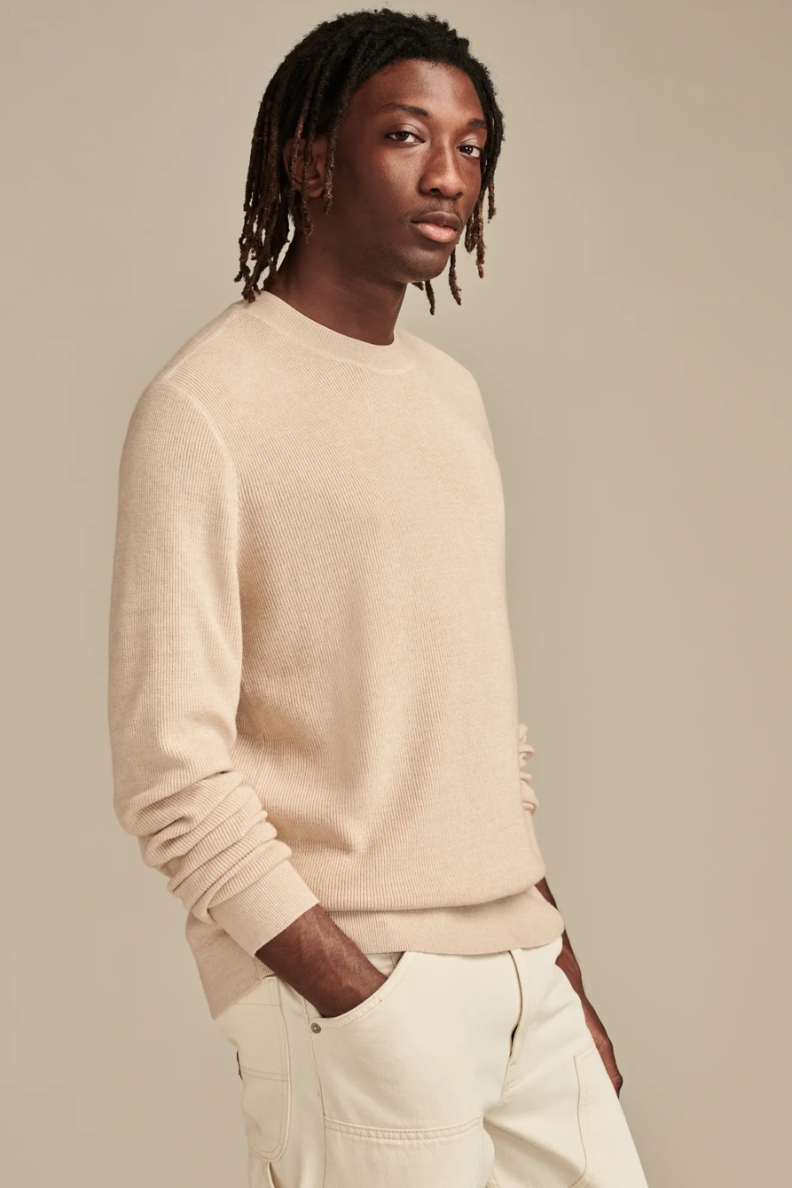 Fine Gauge Crew Sweater, image 2