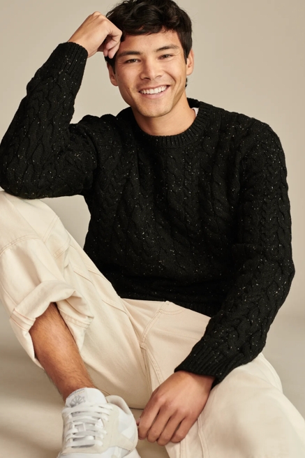 CABLE CREW NECK SWEATER, image 2