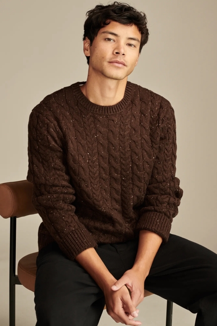 CABLE CREW NECK SWEATER, image 1