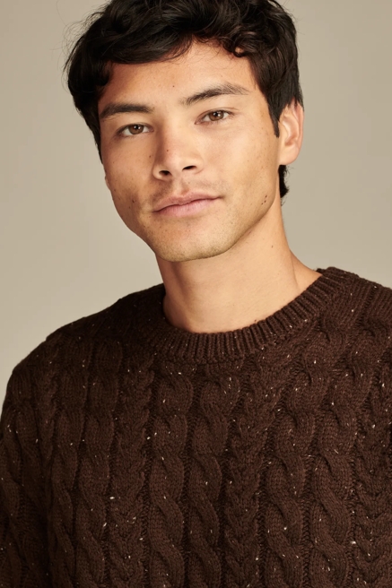 CABLE CREW NECK SWEATER, image 2