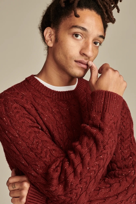 CABLE CREW NECK SWEATER, image 2