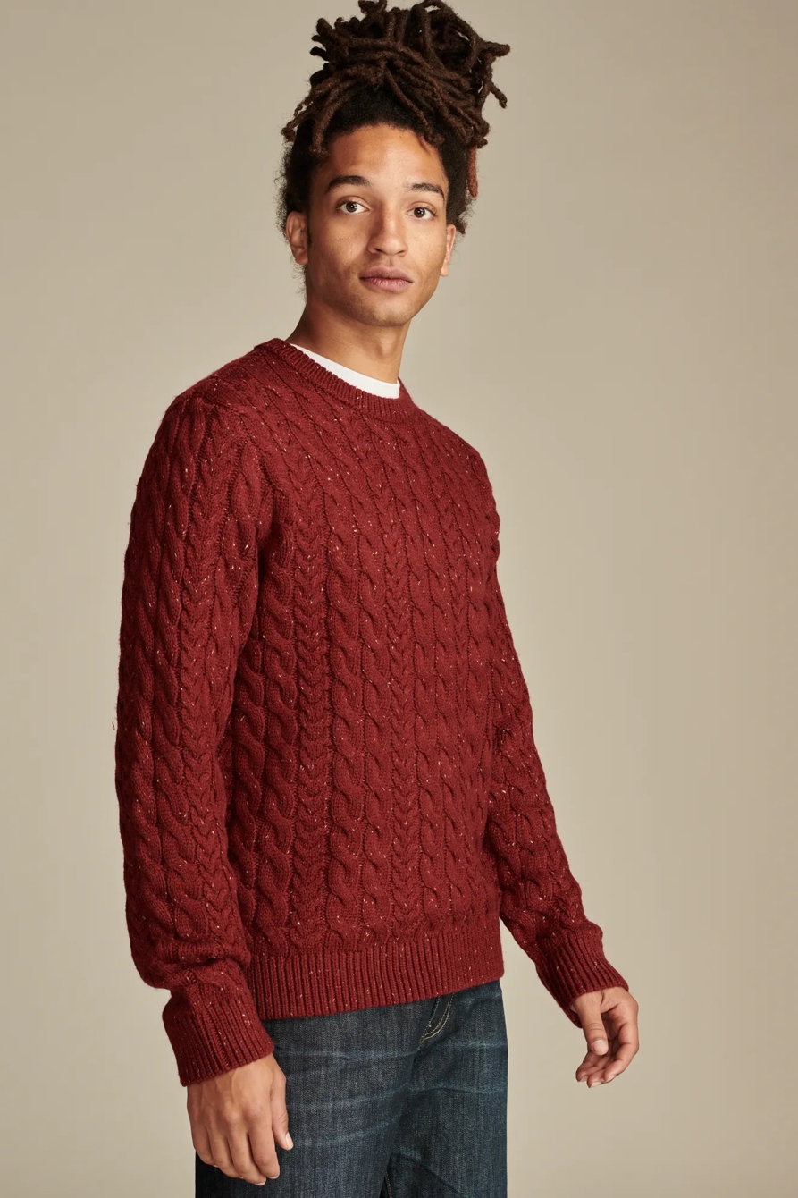 CABLE CREW NECK SWEATER, image 3