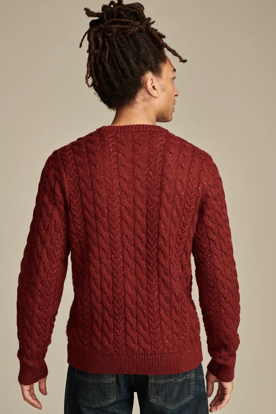 CABLE CREW NECK SWEATER, image 4