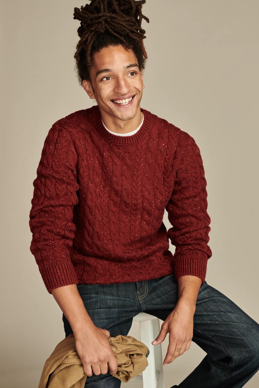 CABLE CREW NECK SWEATER, image 5