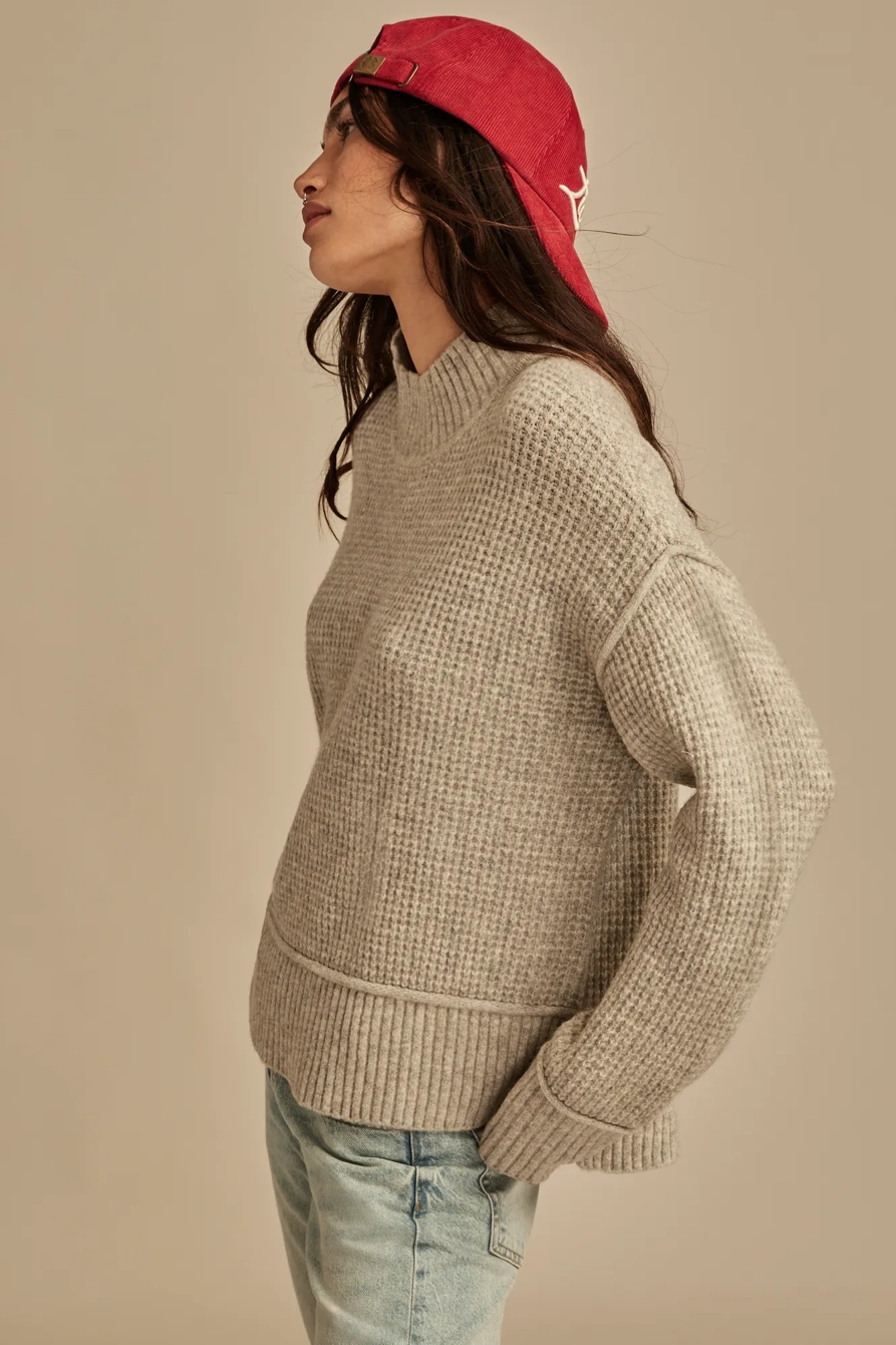 CLOUDSOFT MOCK NECK SWEATER, image 4