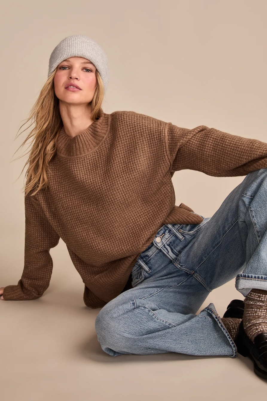 CLOUDSOFT MOCK NECK SWEATER, image 2