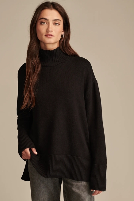 MOCK NECK TUNIC SWEATER, image 1