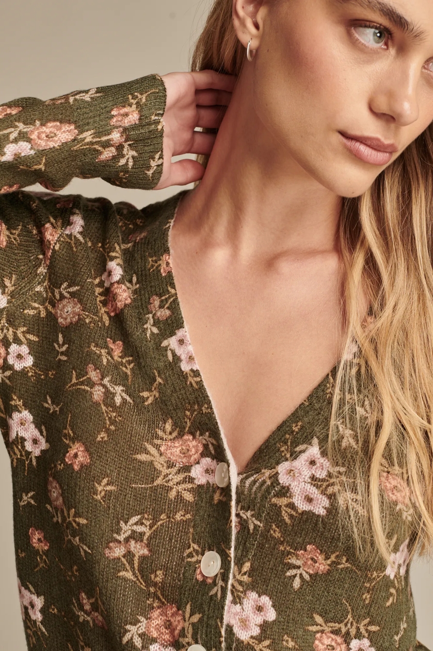 FLORAL PRINT CARDIGAN, image 2