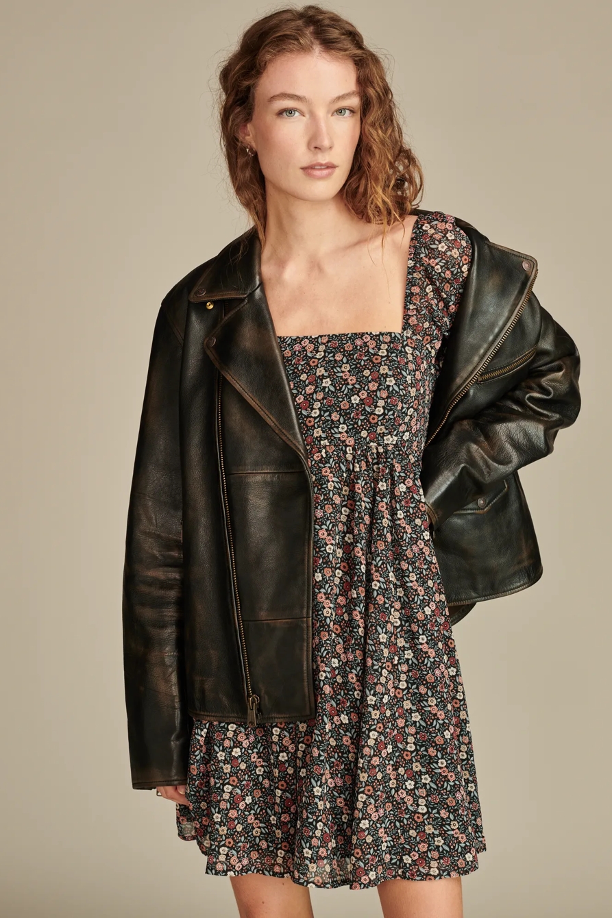 SQUARE NECK LONG SLEEVE MINI DRESS, image 2