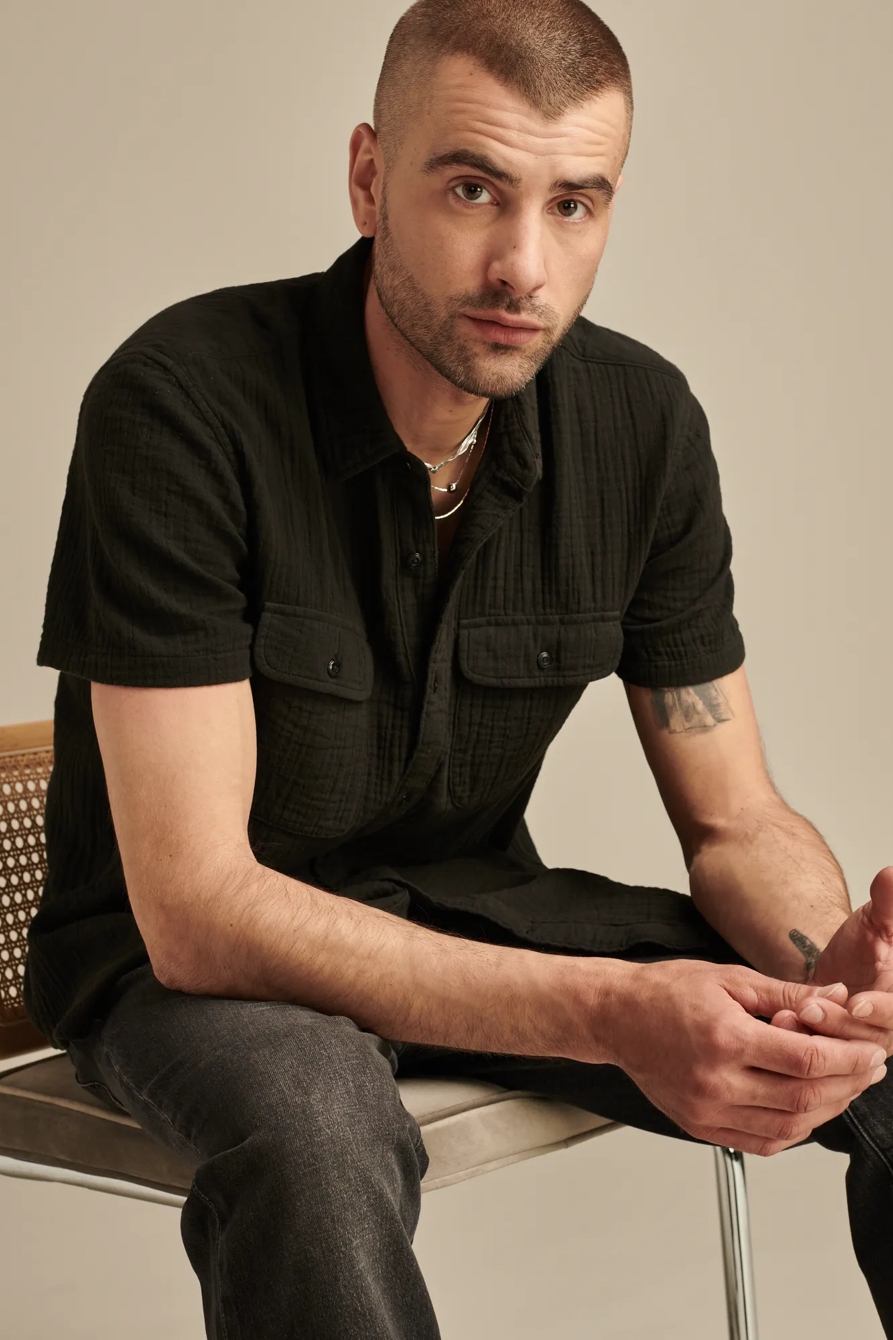 Short Sleeve Double Weave Utility Shirt, image 5