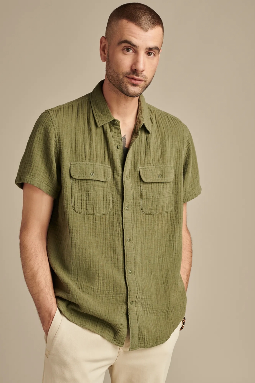 Short Sleeve Double Weave Utility Shirt, image 1