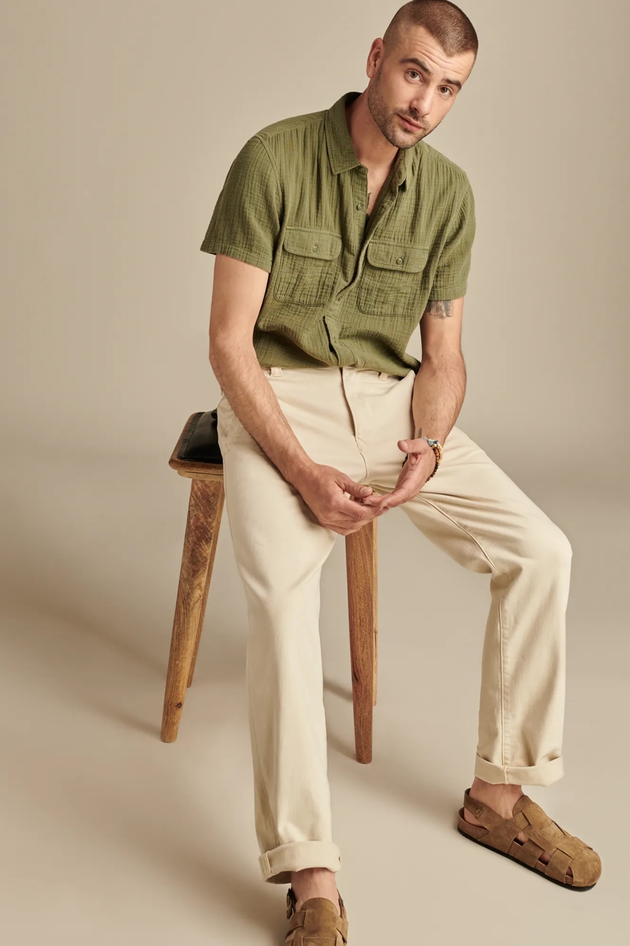 Short Sleeve Double Weave Utility Shirt, image 2