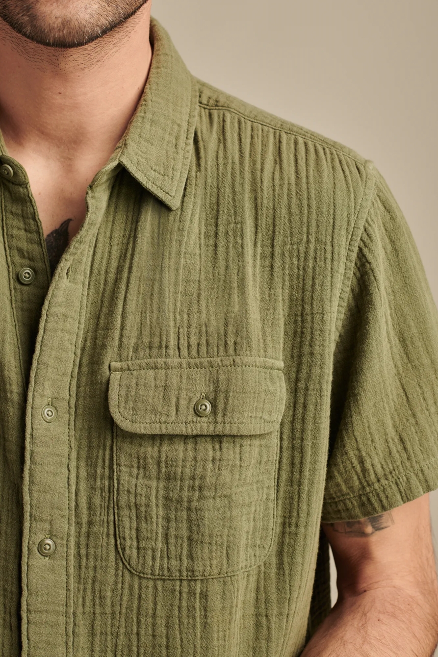 Short Sleeve Double Weave Utility Shirt, image 3