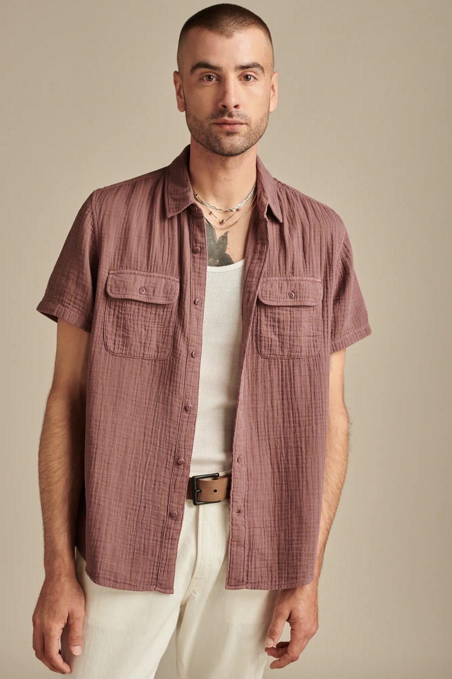 Short Sleeve Double Weave Utility Shirt, image 1