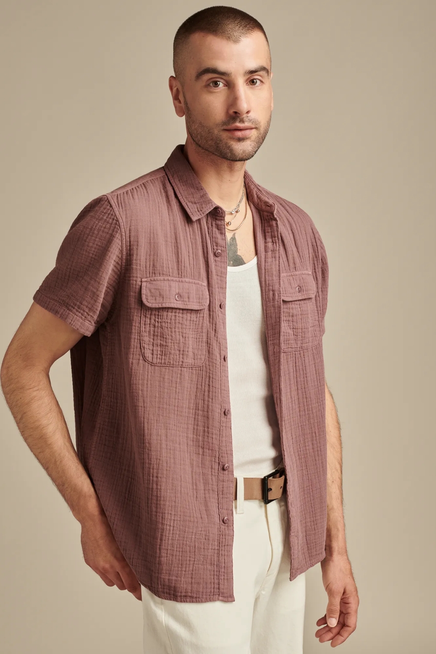 Short Sleeve Double Weave Utility Shirt, image 3
