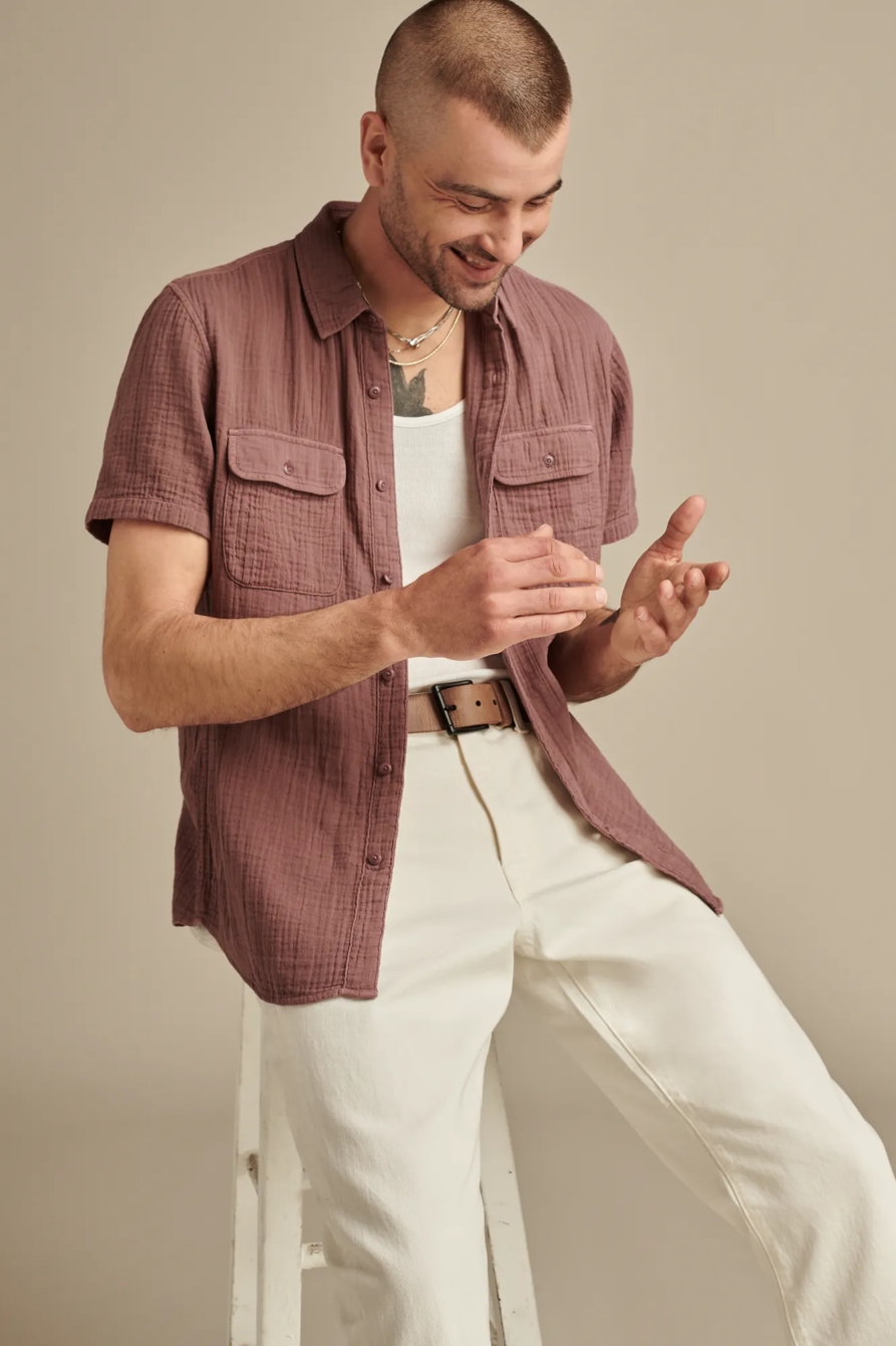 Short Sleeve Double Weave Utility Shirt, image 5