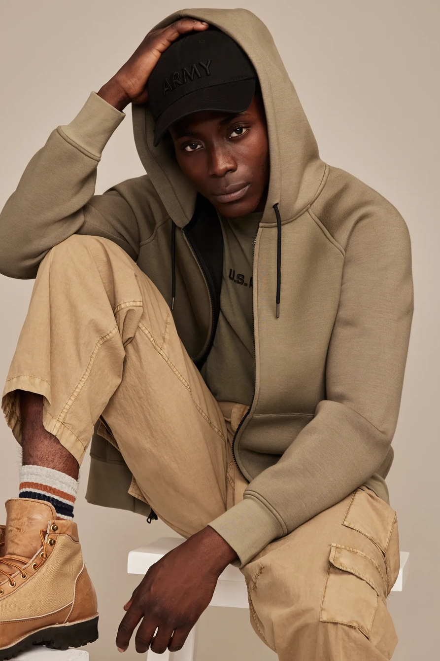ARMY X LUCKY SCUBA FULL ZIP HOODIE, image 2