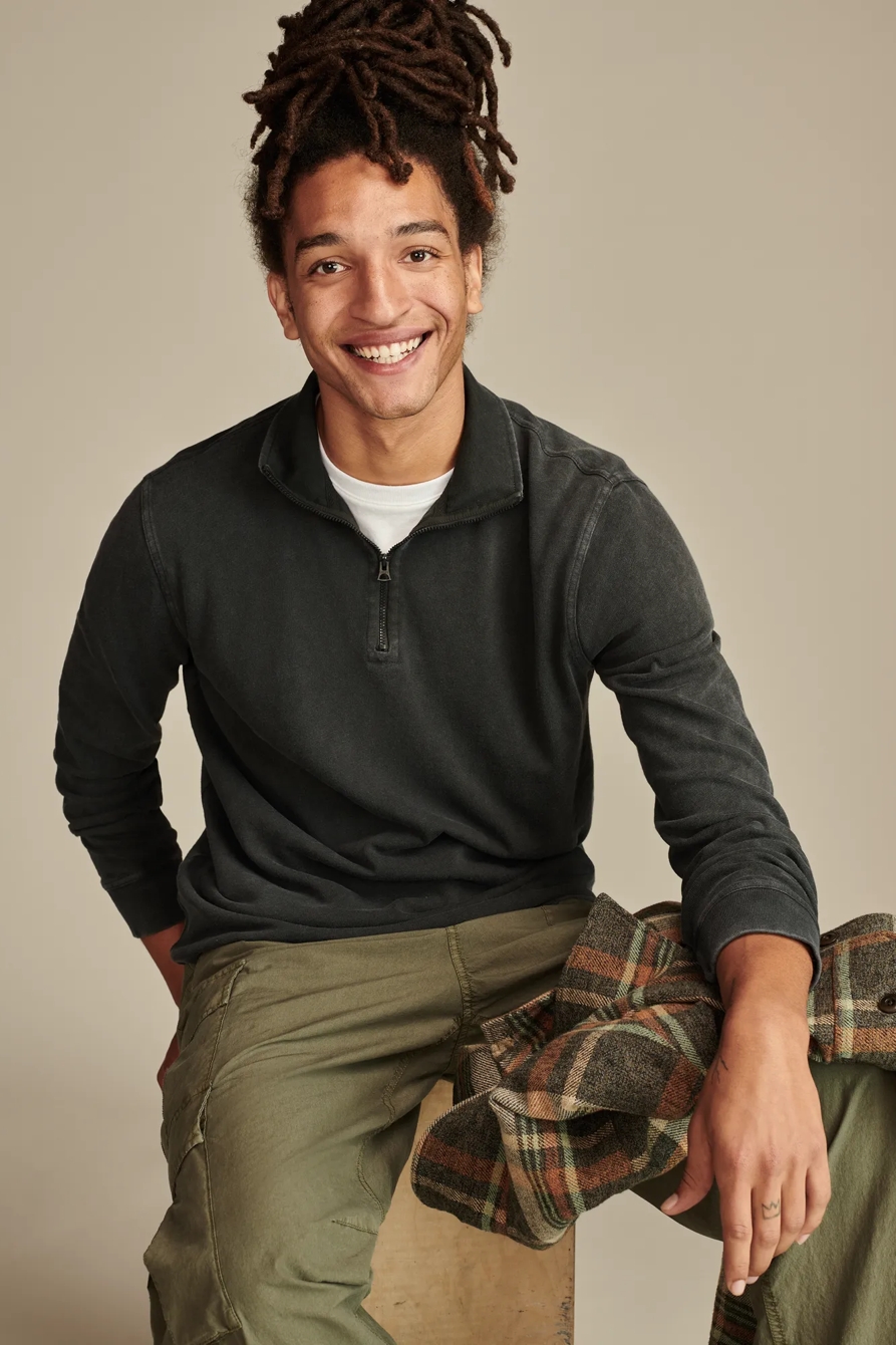WEEKEND SLUB JERSEY QUARTER ZIP, image 5