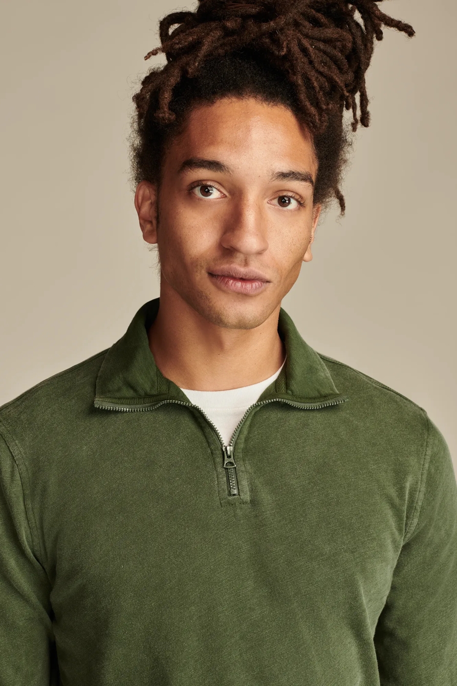 WEEKEND SLUB JERSEY QUARTER ZIP, image 2