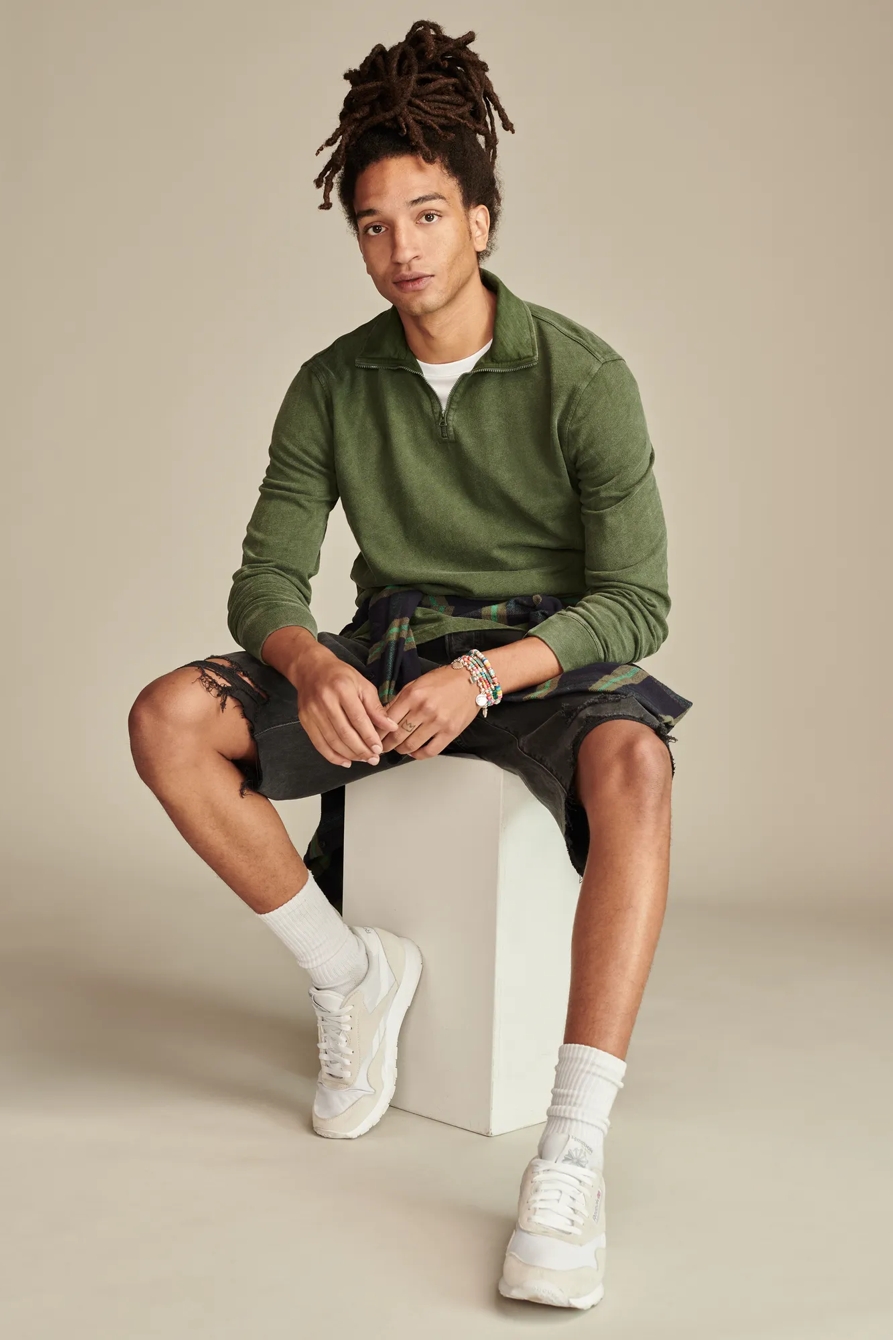 WEEKEND SLUB JERSEY QUARTER ZIP, image 5