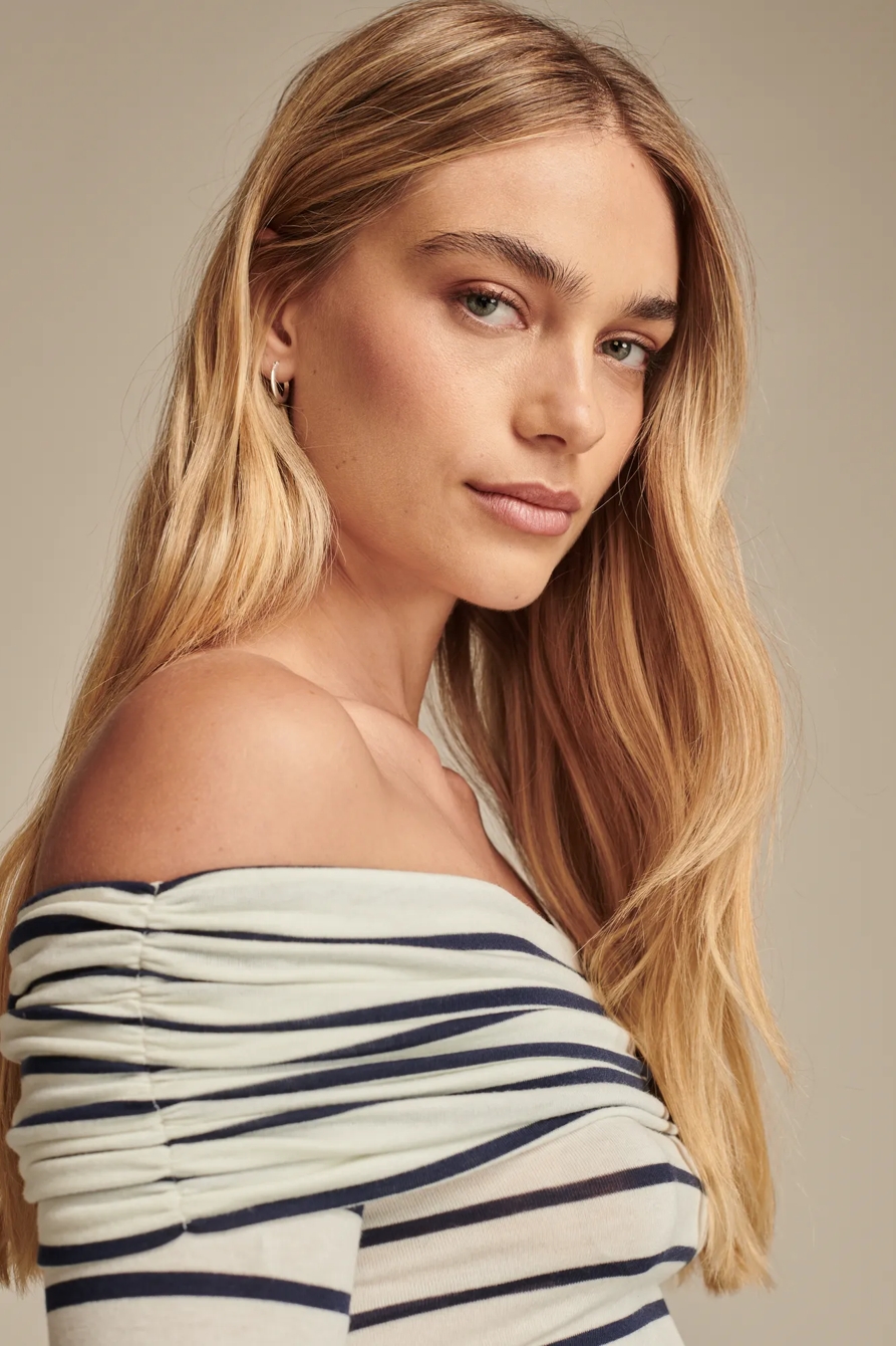 STRIPE OFF THE SHOULDER TOP, image 2