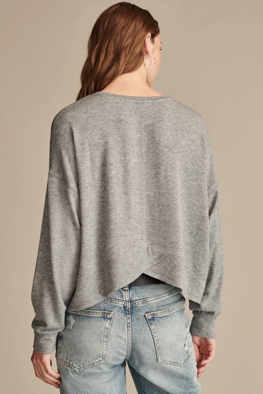 METALLIC CLOUD SOFT CREW TOP, image 5