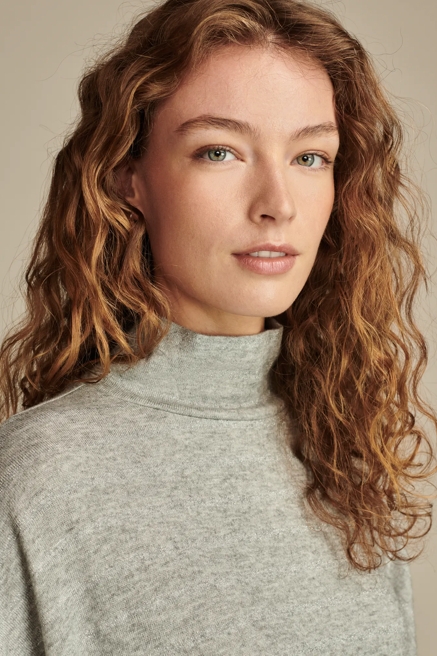 Cloud Shine Stripe Mock Neck Top, image 2