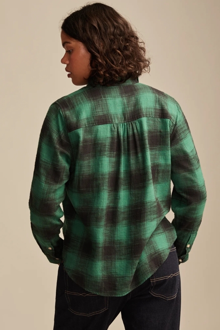 CLYDE PLAID BOYFRIEND BUTTON DOWN SHIRT, image 3
