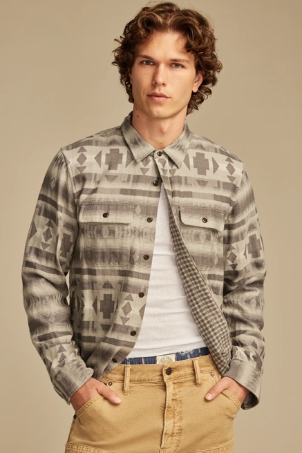 JACQUARD DOUBLE WEAVE HUMBOLDT LONG SLEEVE SHIRT, image 1