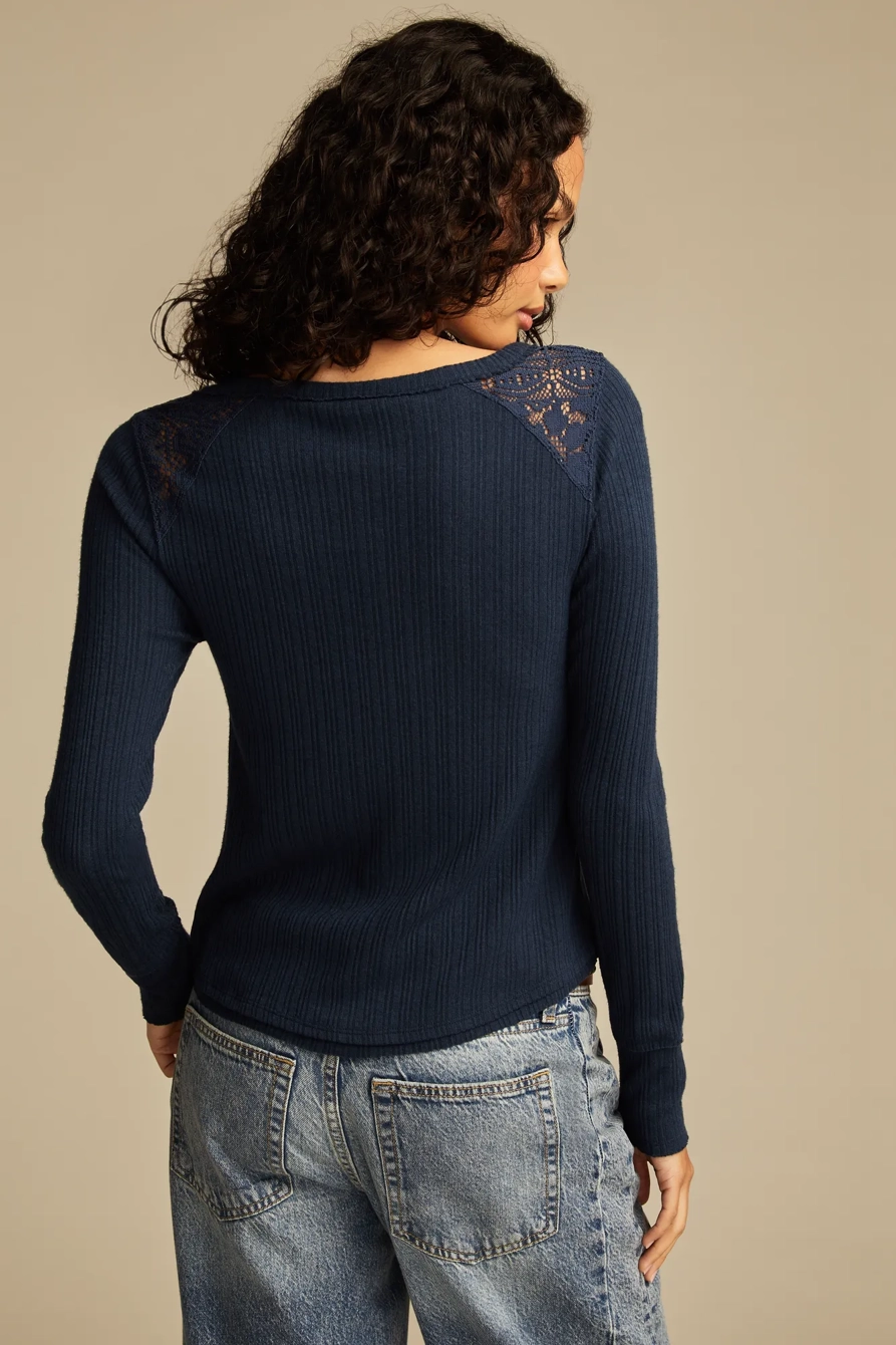 CLOUD LACE MIX HENLEY
