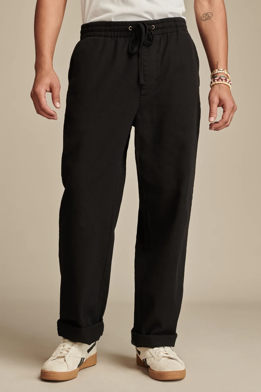 Relaxed Fit Pull On Twill Pant, image 2