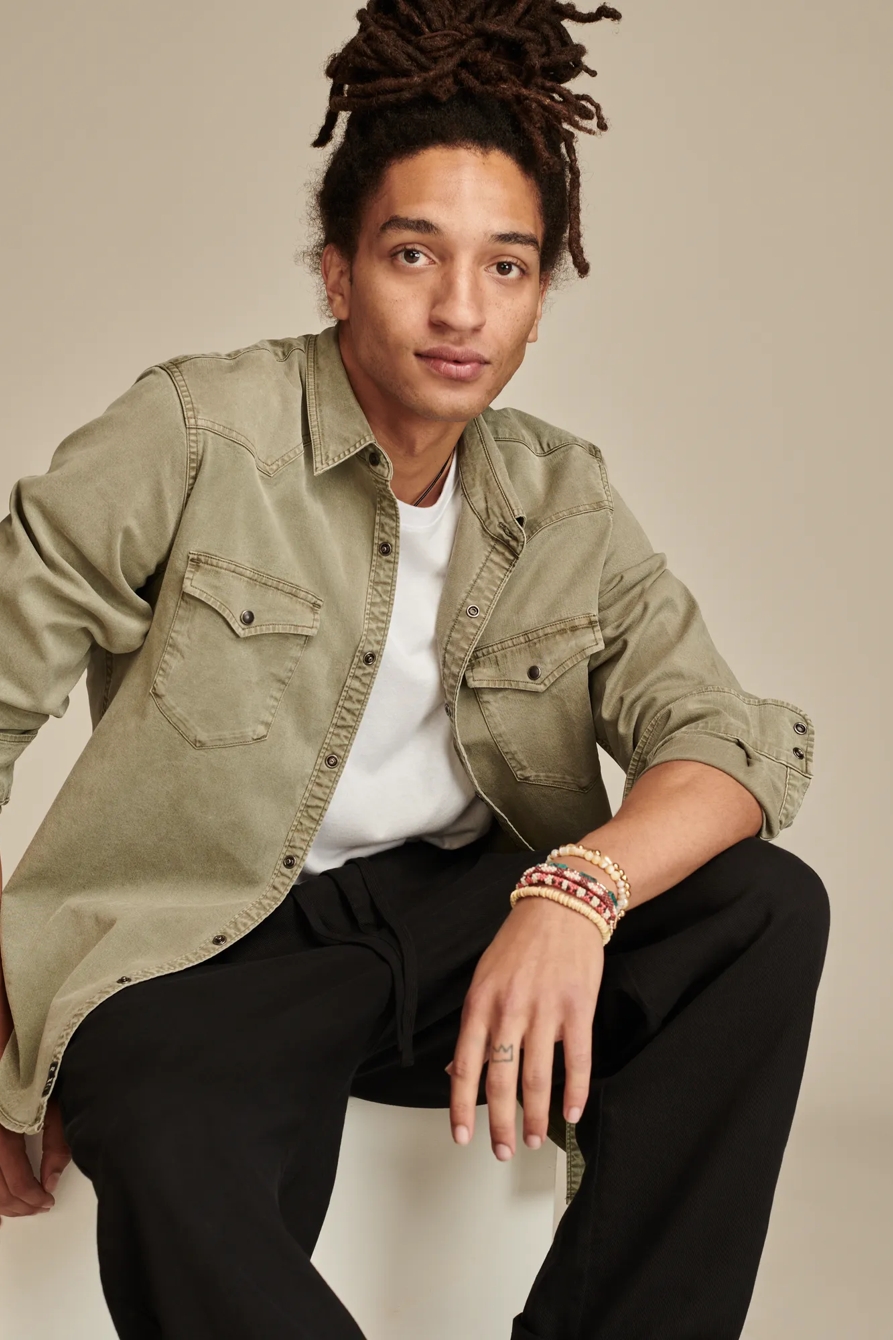 Relaxed Fit Pull On Twill Pant, image 3