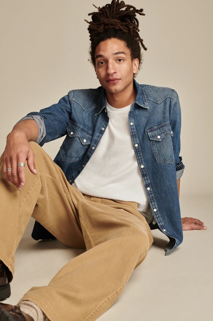 Relaxed Fit Pull On Twill Pant, image 3