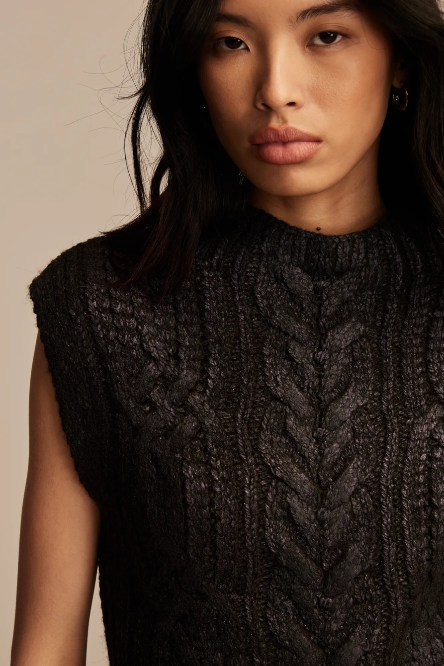 METALLIC SWEATER VEST, image 2