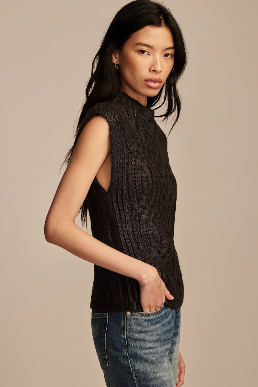 METALLIC SWEATER VEST, image 4