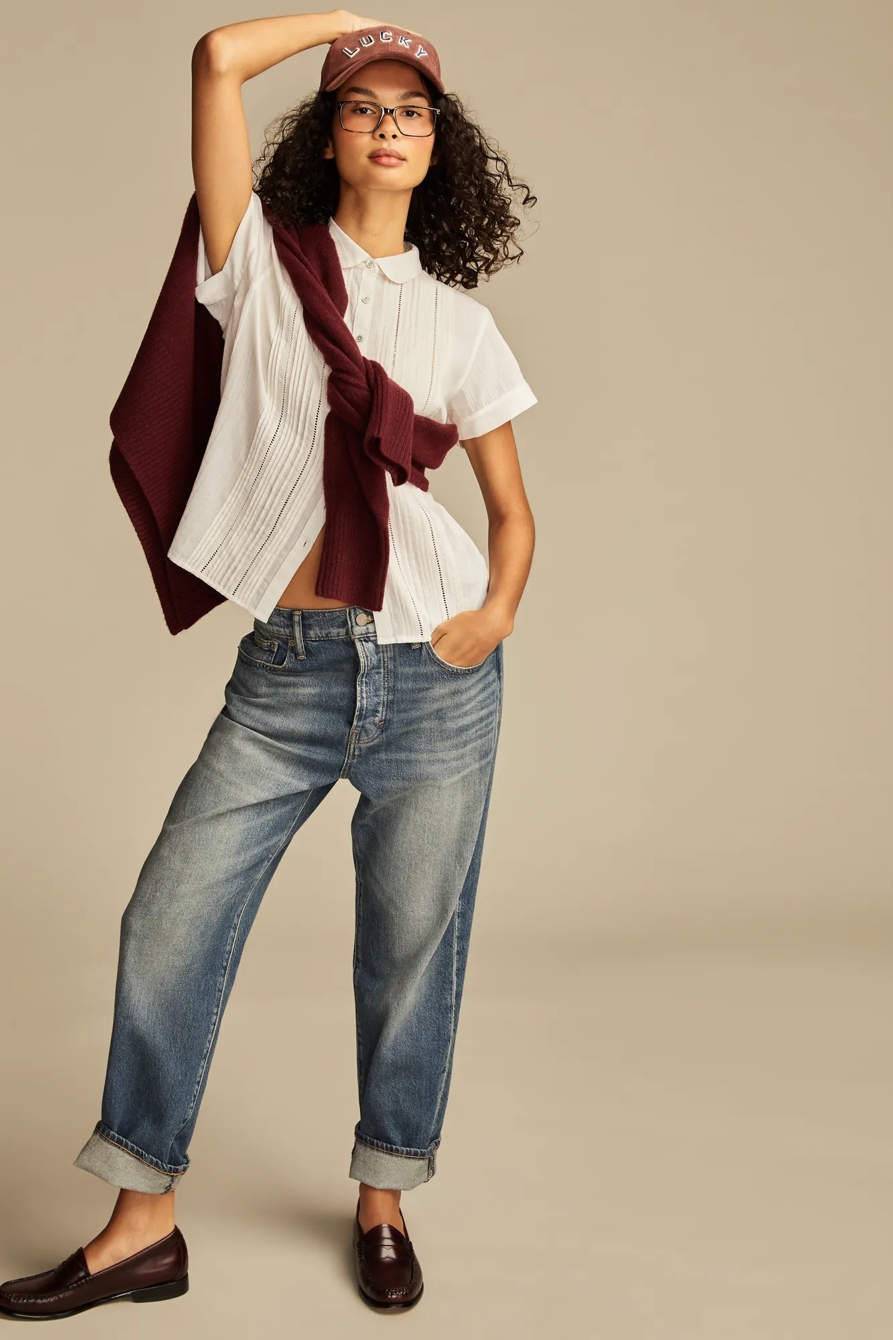 PINTUCK PETER PAN BLOUSE, image 2